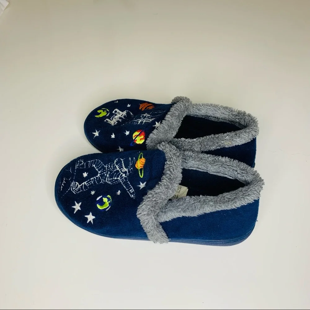 Blue Space Shuttle Astronaut Space Slippers Size 13-1